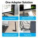 WiFi USB adapter Dual Band, 650Mbps, Black - KDTB0