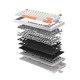 Wireless Gaming Mechanical Keyboard - N75 PRO Caribbean Blue - Azure Switches [Linear]