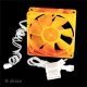 Fan 80mm Orange UV Reactive Lo-noise AK-176OR-S