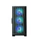 Case mATX - M4 Black - Addressable RGB, Tempered Glass, 4 fans included