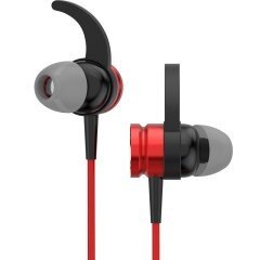 Earphones Sports RS1 - Metal Black with Mic - SOUNDPLUS-RS1-RD
