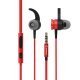 Earphones Sports RS1 - Metal Black with Mic - SOUNDPLUS-RS1-RD