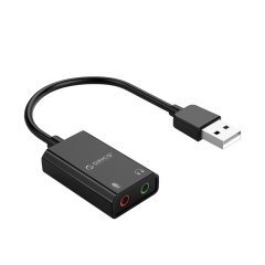 външна звукова карта USB Sound card - Headphones, Mic, Black - SKT2-BK външна звукова карта USB Sound card - Headphones, Mic, Black - SKT2-BK