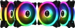 Fan Pack 4x120mm addressable RGB 5V 3 pin + remote controller - AEOLUS M2-1204 Fan Pack 4x120mm addressable RGB 5V 3 pin + remote controller - AEOLUS M2-1204