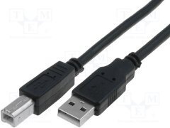 Кабел USB 2.0 AM / BM Black - CU201-B-1.5m