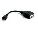 Кабел OTG USB AF / Micro USB Black - CU226-0.2m