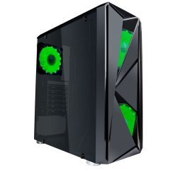 компютърна кутия Gaming Case ATX - F4 GREEN - 3 Fans included