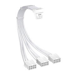 удължителен кабел Custom Sleeved Modding Cable White - 3 x PCIe 8-pin to 12VHPWR - FM3-B-WH удължителен кабел Custom Sleeved Modding Cable White - 3 x PCIe 8-pin to 12VHPWR - FM3-B-WH
