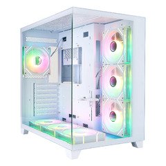 Case ATX - MEGAVIEW MV8 White - 7 x 120 mm A-RGB fans included Case ATX - MEGAVIEW MV8 White - 7 x 120 mm A-RGB fans included