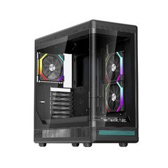 Case ATX - PB8 Black - 3 x 120 mm A-RGB fans included, USB-C Case ATX - PB8 Black - 3 x 120 mm A-RGB fans included, USB-C