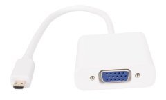 Адаптер Adapter Mini HDMI CM to VGA F White - CG592-0.15m Адаптер Adapter Mini HDMI CM to VGA F White - CG592-0.15m