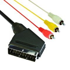 Видео кабел Scart M output / 3 x RCA M input - CV703-1.8m