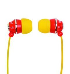 STUD-RY EARPHONE - Yellow/Red