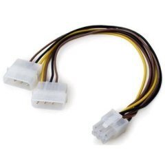 Адаптер Adapter 2xMolex to 6pin PCI-E VGA - CE313-0.15m Адаптер Adapter 2xMolex to 6pin PCI-E VGA - CE313-0.15m