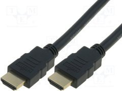 HDMI M/M  v1.3 W/3D, ethernet, black - CG501-1.8m