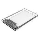 прозрачна външна кутия за диск Storage - Case - 2.5 inch USB 3.0 transparent - 2139U3-CR