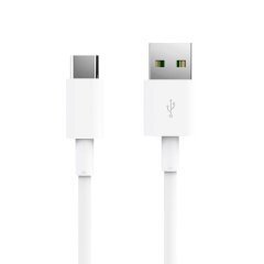 кабел Cable - USB TYPE A to TYPE C 0.5m, 5A charging, white - ATC-05-WH