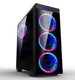 Case ATX Gaming - MAKKI-8872-RGB - 4x120mm RGB double ring fans Case ATX Gaming - MAKKI-8872-RGB - 4x120mm RGB double ring fans