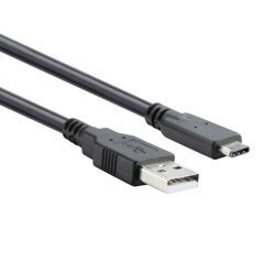 Кабел USB 3.1 Micro type C / USB 2.0 AM Black - CU405-1.8m