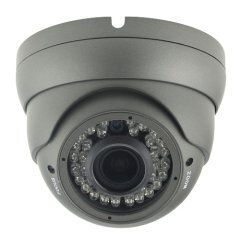 Analog Metal Dome Camera - 800TVL/2.8-12mm F2.0/IR 30m/Black - LIRDCSM Analog Metal Dome Camera - 800TVL/2.8-12mm F2.0/IR 30m/Black - LIRDCSM