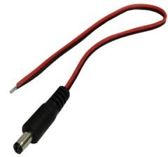 Cable - power for cameras - DC Male Pigtail 15cm - LS-15DCM Cable - power for cameras - DC Male Pigtail 15cm - LS-15DCM