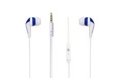 Walk the Talk- In-earphones with mic White & blue AM1101/WB