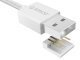 кабел Cable - USB AM to Micro BM 1m, 2.4A charging, Nylon Braided, white - MDC-10