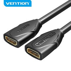 HDMI v2.0 extension Cable Female to Female 0.5M Black, Gold - AAXBD HDMI v2.0 extension Cable Female to Female 0.5M Black, Gold - AAXBD