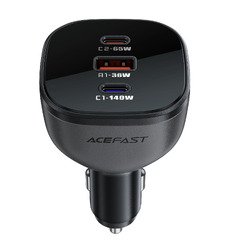 зарядно за кола Fast Charger Car PD3.1 165W - B14 - USB-C x 2, USB-A x 1, Black зарядно за кола Fast Charger Car PD3.1 165W - B14 - USB-C x 2, USB-A x 1, Black