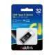 флашка Flash T65 32GB 2-in-1 Type C / USB3.0  Aluminium black - ad32GBT65G3