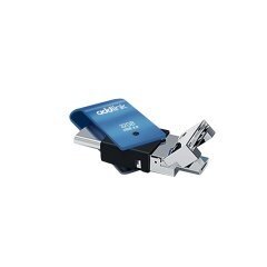 флашка Flash T80 32GB 3-in-1 USB 3.1 Type C / OTG Micro B / USB 3.0 Aluminium Blue - ad32GBT80B3 флашка Flash T80 32GB 3-in-1 USB 3.1 Type C / OTG Micro B / USB 3.0 Aluminium Blue - ad32GBT80B3