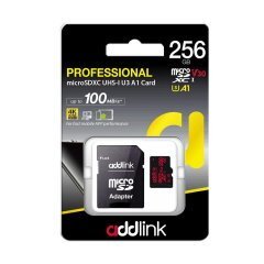 microSDXC 256GB Professional Class 10+ UHS-1 V30 U3 Adapter - ad256GBMSXU3A microSDXC 256GB Professional Class 10+ UHS-1 V30 U3 Adapter - ad256GBMSXU3A