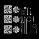 Fan Pack 3-in-1 3x120mm - AEOLUS P2-1203 White, Swappable Fan Blades (Reverse Fan Blades Included), Daisy-Chain, Infinity Mirror Fan Pack 3-in-1 3x120mm - AEOLUS P2-1203 White, Swappable Fan Blades (Reverse Fan Blades Included), Daisy-Chain, Infinity Mirror