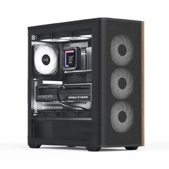 Case ATX - D501A Black, Addressable RGB, Wood Case ATX - D501A Black, Addressable RGB, Wood
