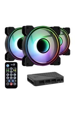 комплект вентилатори Fan Pack 3-in-1 3x120mm - Mirage 12 Pro - Addressable RGB with Hub, Remote - ACF3-MR10227.11 комплект вентилатори Fan Pack 3-in-1 3x120mm - Mirage 12 Pro - Addressable RGB with Hub, Remote - ACF3-MR10227.11