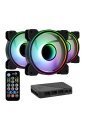 комплект вентилатори Fan Pack 3-in-1 3x120mm - Mirage 12 Pro - Addressable RGB with Hub, Remote - ACF3-MR10227.11