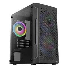 Case mATX - Trinity Mini-G-BK-v3 - 3 fans included, Tempered Glass Case mATX - Trinity Mini-G-BK-v3 - 3 fans included, Tempered Glass
