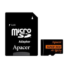 карта памет microSDXC 64GB UHS-I U3 V30 A2, Adapter - AP64GMCSX10U8-R карта памет microSDXC 64GB UHS-I U3 V30 A2, Adapter - AP64GMCSX10U8-R