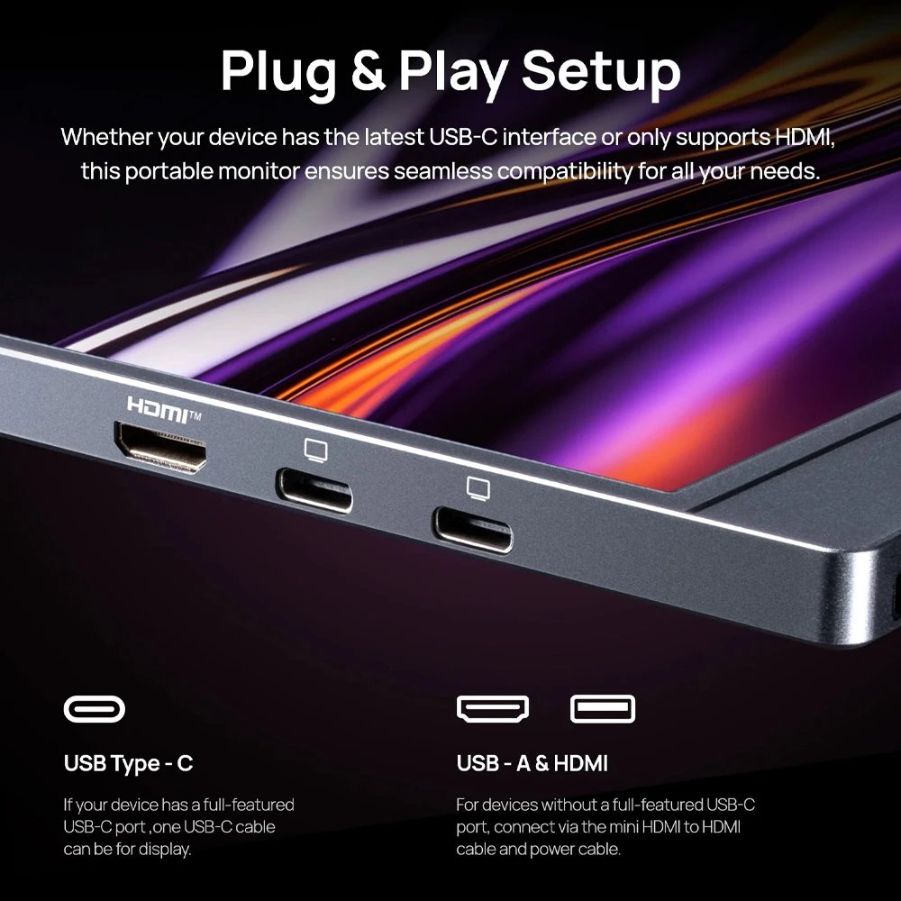 преносим монитор Portable Monitor - A1 Pro - 15.6", 60Hz, IPS преносим монитор Portable Monitor - A1 Pro - 15.6", 60Hz, IPS