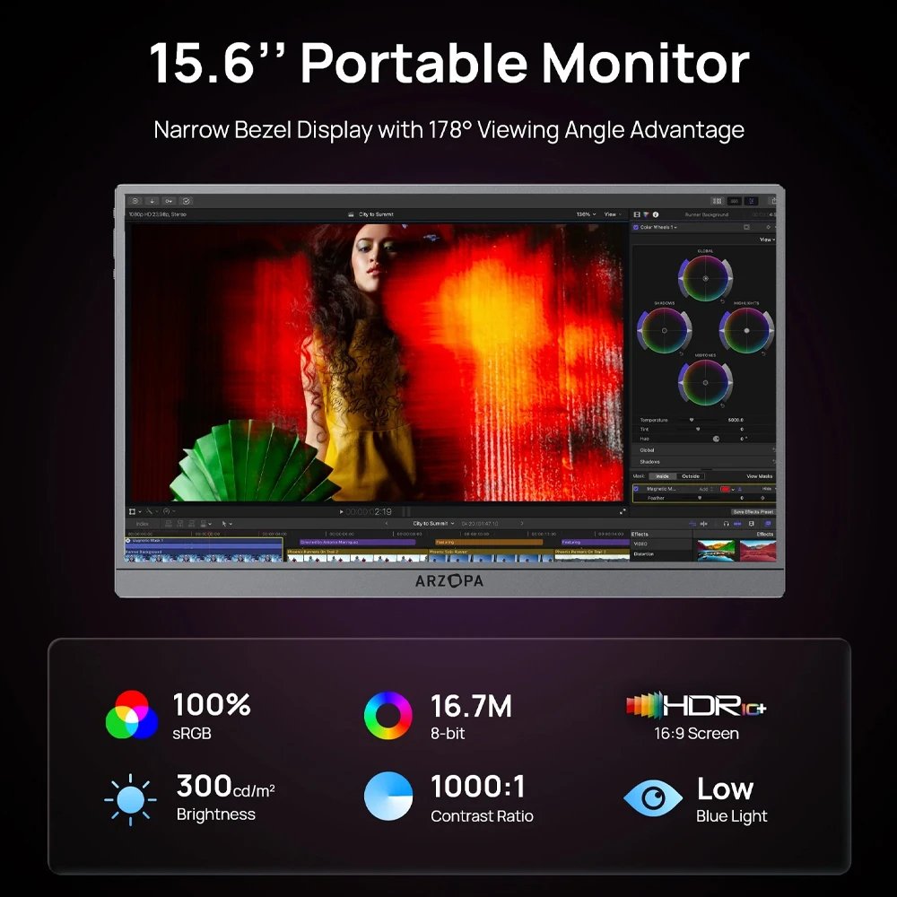 преносим монитор Portable Monitor - A1 Pro - 15.6", 60Hz, IPS преносим монитор Portable Monitor - A1 Pro - 15.6", 60Hz, IPS