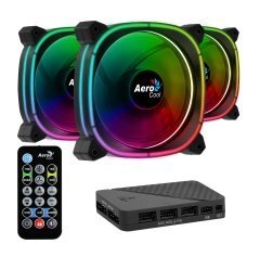 комплект вентилатори Fan Pack 3-in-1 3x120mm - ASTRO 12 Pro - Addressable RGB with Hub, Remote - ACF3-AT10217.02 комплект вентилатори Fan Pack 3-in-1 3x120mm - ASTRO 12 Pro - Addressable RGB with Hub, Remote - ACF3-AT10217.02