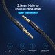 3.5mm Audio Cable  M/M Cotton Braided 0.5m - BAWBD