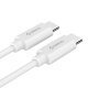 Cable - Type-C to Type-C - 3A, white, 1m - BCU-10