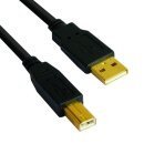 Кабел USB 2.0 AM / BM High Grade GOLD - CU201G-B-1.8m