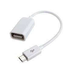 Кабел OTG USB AF / MicroUSB White- CU226B-W-0.2m
