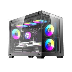 кутия Case mATX - B275 PRO Black - 6 x 120 mm Infinity Mirror A-RGB кутия Case mATX - B275 PRO Black - 6 x 120 mm Infinity Mirror A-RGB