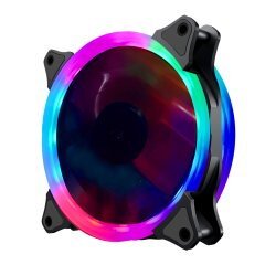Fan 120mm RGB 2 rings, 6 pin - MAKKI-FAN120-RGB-2R-6P Fan 120mm RGB 2 rings, 6 pin - MAKKI-FAN120-RGB-2R-6P