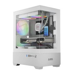 Case mATX - AURA GC9M White - 3 x 120 mm A-RGB, Tempered Glass Case mATX - AURA GC9M White - 3 x 120 mm A-RGB, Tempered Glass