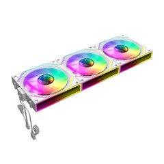 Комплект вентилатори Fan Pack 3-in-1 3x120mm - FN12A-S3I White, Daisy-Chain, Addressable RGB Комплект вентилатори Fan Pack 3-in-1 3x120mm - FN12A-S3I White, Daisy-Chain, Addressable RGB