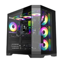 кутия Case ATX - HYPE-A Black - 4 x 120 mm Addressable RGB fans кутия Case ATX - HYPE-A Black - 4 x 120 mm Addressable RGB fans